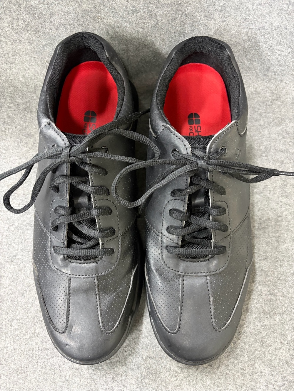 Shoes For Crews Black Sneakers with Red Insole